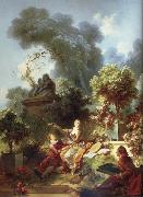 Jean-Honore Fragonard The Lover Crowned oil painting artist